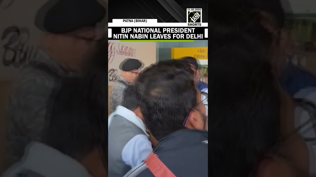 BJP National President Nitin Nabin leaves from Patna for Delhi