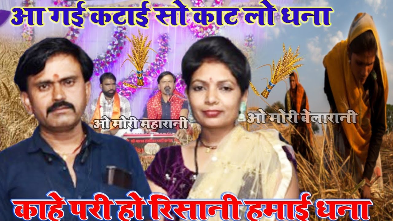 काहे परी हो रिसानी हमाई धना!!आ गई कटाई सो काट लो!!कालेश यादव छोटे लाल यादव एवं विनीता कुशवाहा