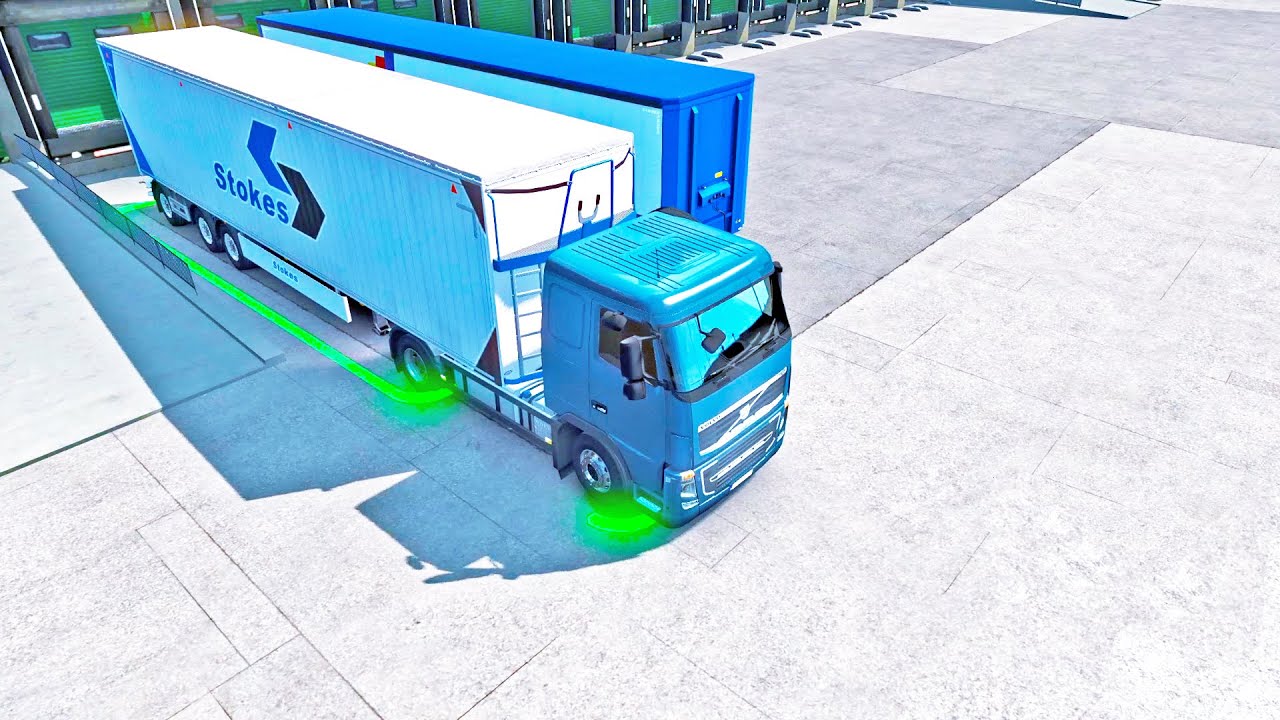 ETS 2 Gameplay - How to Park a Trailer in Reverse (Parallel Parking)