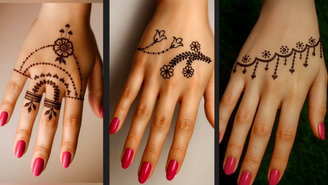 Easy and simple mehndi design for backhand ll kriti mehndi ll #henna #Mehndi #viralvideo 