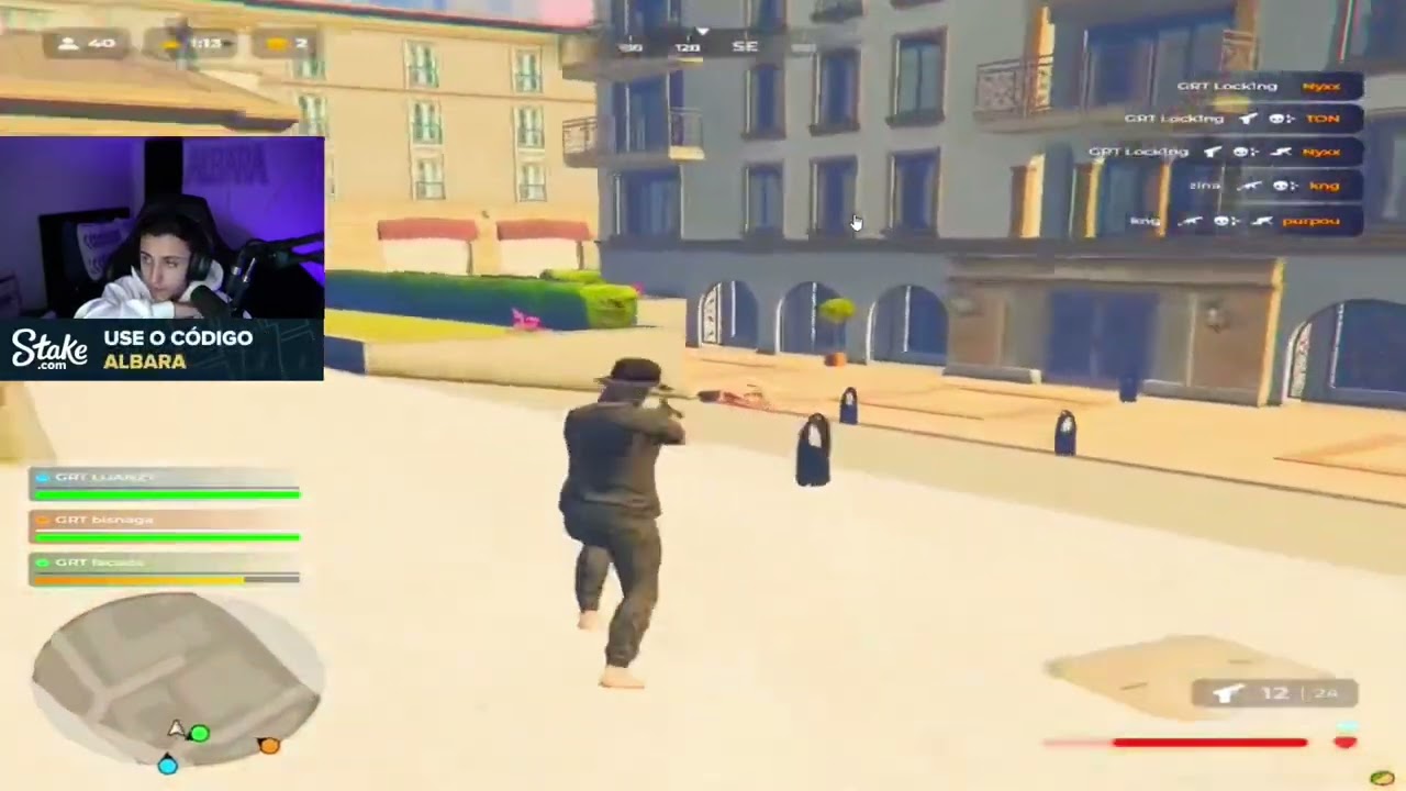 ALBARA REAGINDO AO HL DO LOCKING DA GROTA NO BATTLE ROYALE | GTA RP CDA