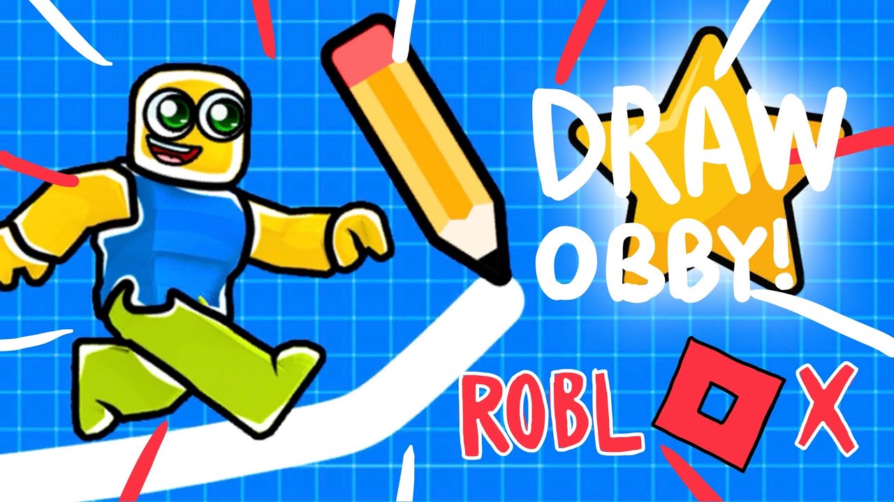 I PLAY DRAW OBBY!✏️✍️( drawing your own obby 🖼️) Roblox