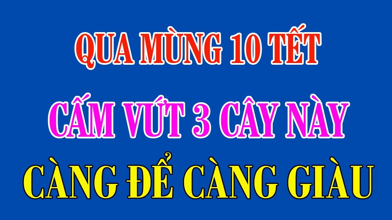 Qua Mùng 10 Tết Cấm Vứt 3 Cây Này – Giữ Lại Lộc Trời, Càng Để Càng Giàu? Phong Thủy Hằng Ngày #tuvi