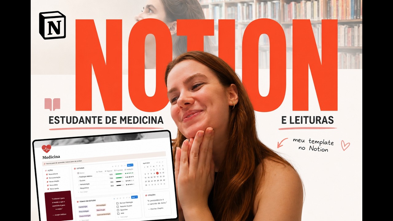 Notion para faculdade de Medicina | Organização de estudos e leituras