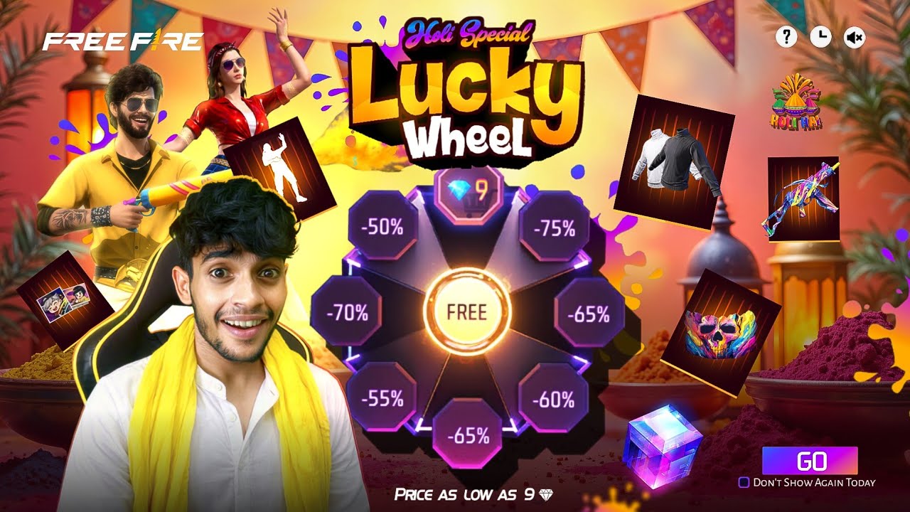 HOLI SPECIAL LUCKY WHEEL 🇮🇳 Free Fire Max
