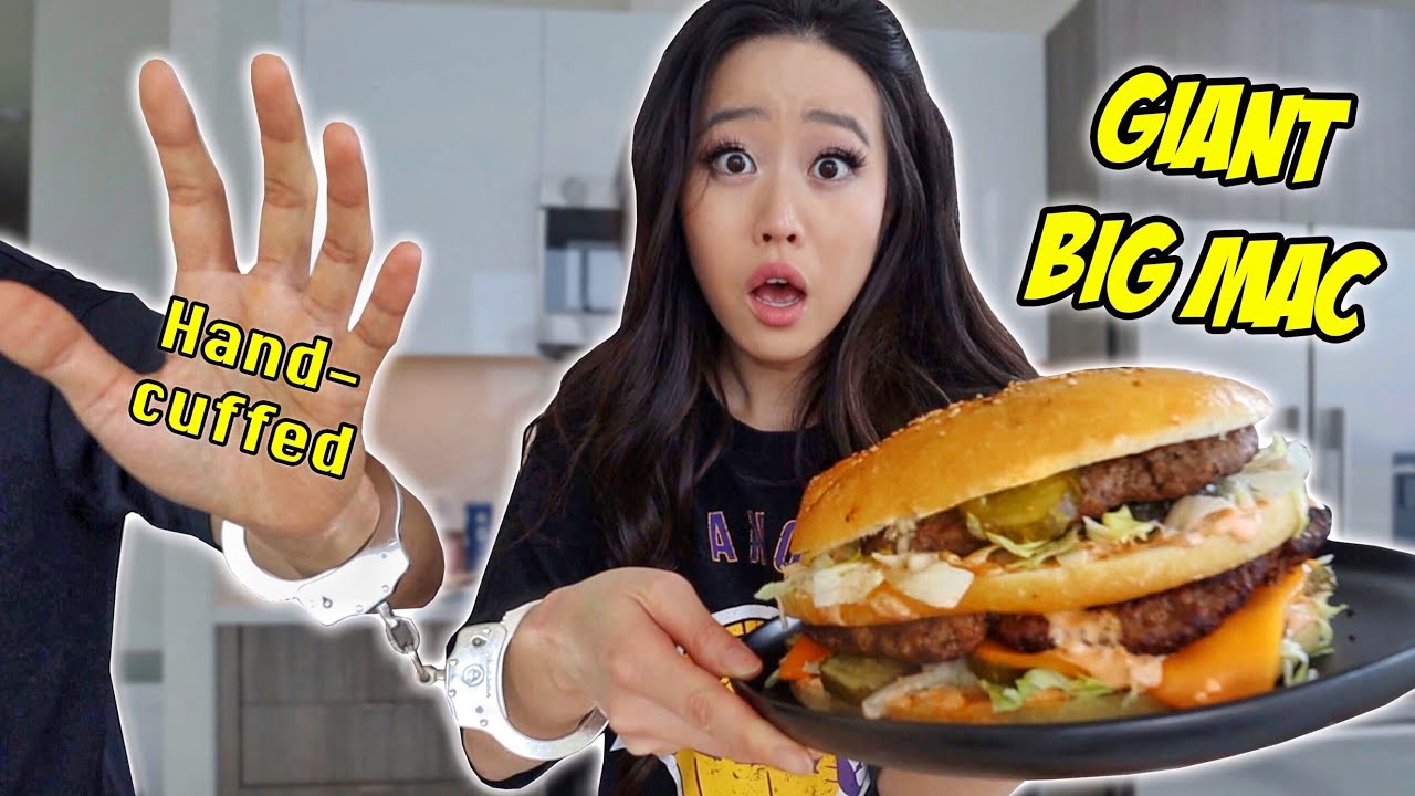 HANDCUFFED COUPLES COOKING CHALLENGE: Giant Big Mac