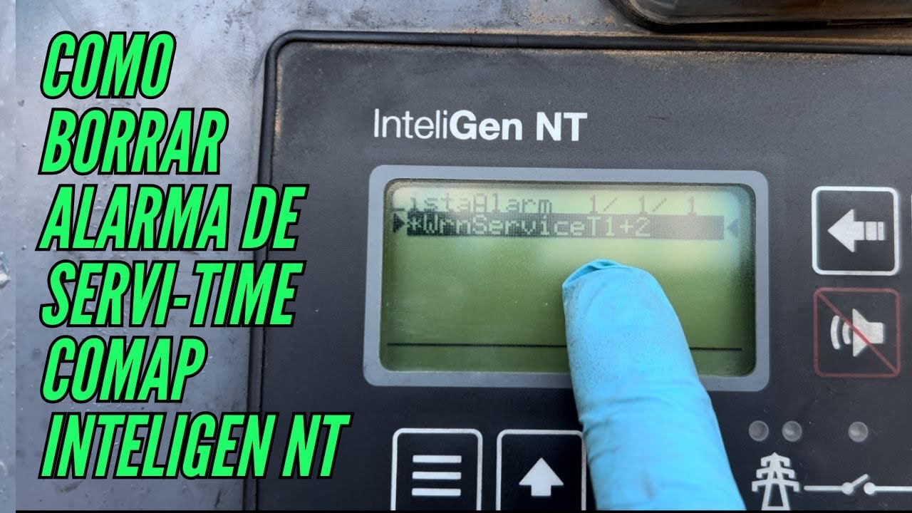 Cómo borrar alarma de serví-time placa comAp inteliGEN NT.