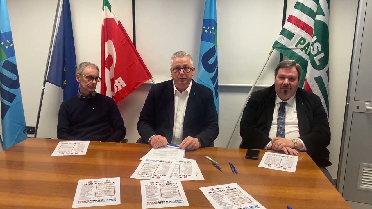 Rovigo, raccolta fondi di Cgil, Cisl e Uil per le famiglie delle vittime sul lavoro