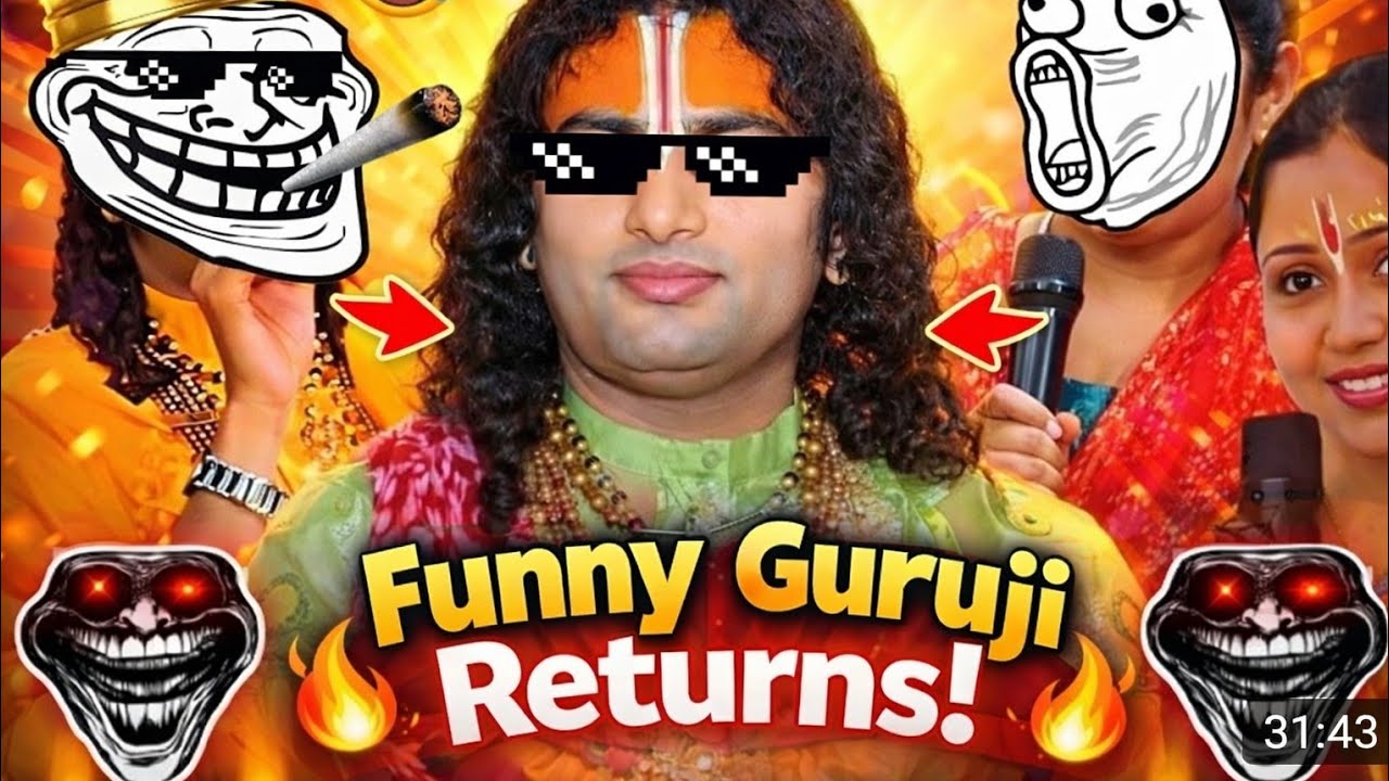 😂 Funny Guruji Returns | Yeh Kya Tha 🤯 | Most Viral Comedy Tilak Bhakti Aniruddh Acharya Ji #Video 