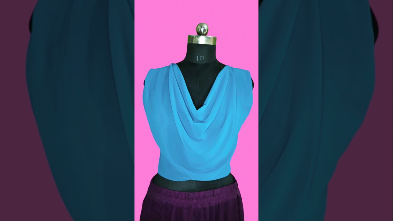 Cowl Neck Tutorial | Easy Way of Making Cowl Neck Top #cowl #neck #top  #foryou #yt #sewing #fashion