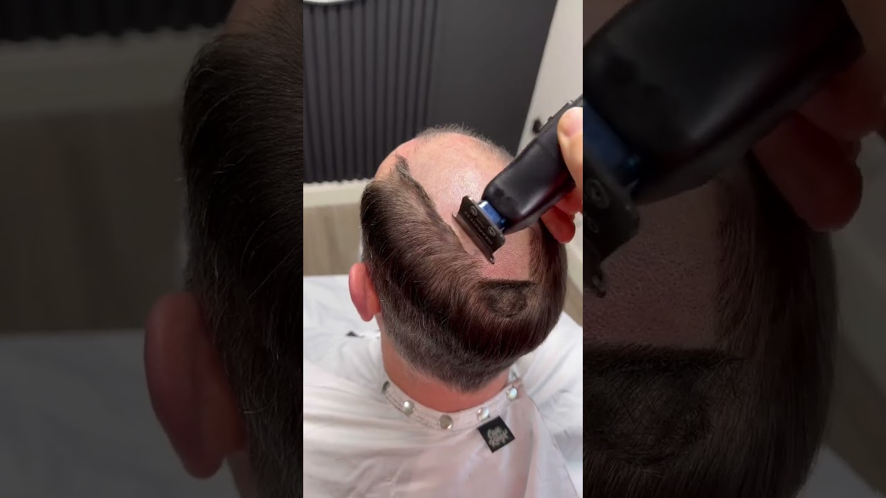 Mens hair system fitting #hair #hairstyle #transformation #hairstyles #wigs #hairreplacement #barber