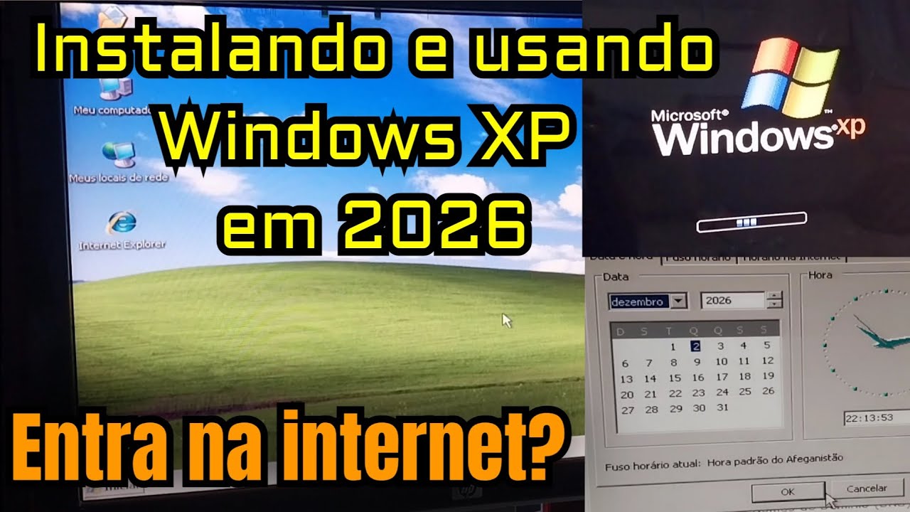Windows XP em 2026 - Windows XP funciona a Internet? Instalando o Windows XP 