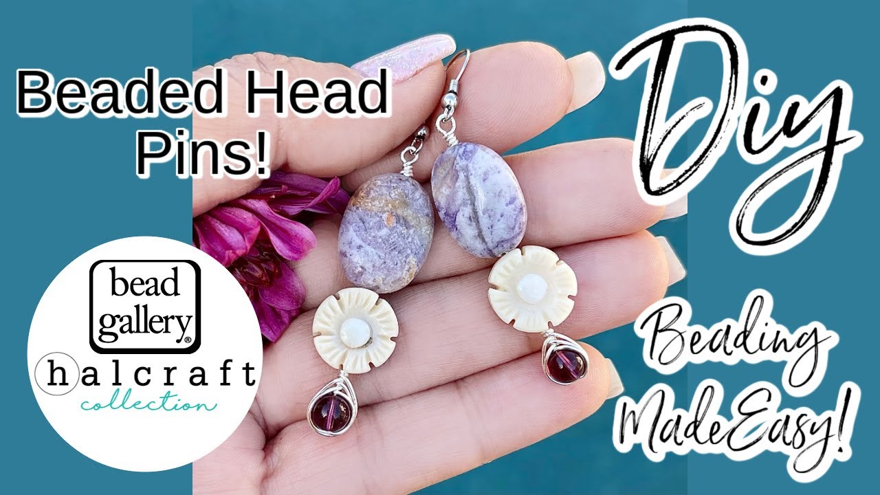 Learn How to Create Beaded Head Pins and Make These Wire Wrapped Earrings! DIY Jewelry Making - Bead