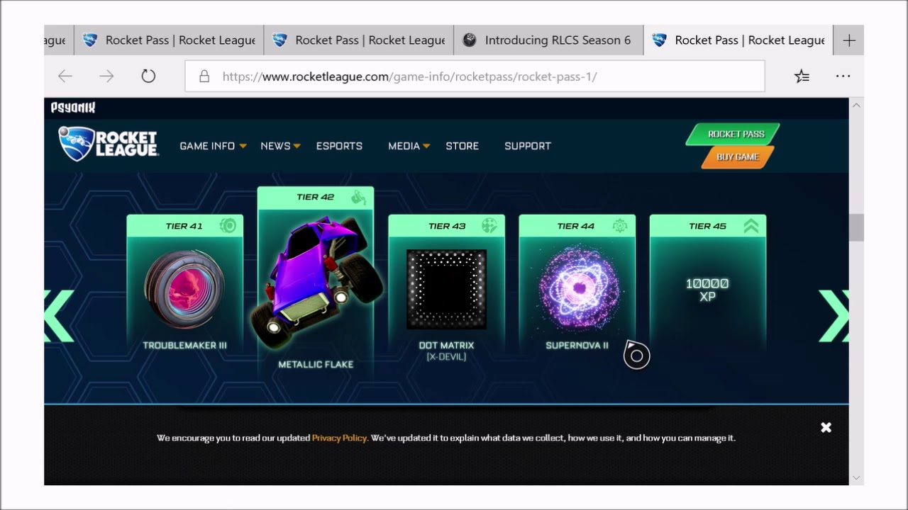 Rocket League: Full Rocket Pass (*New Black Market Supernova and Partly Cloudy*)