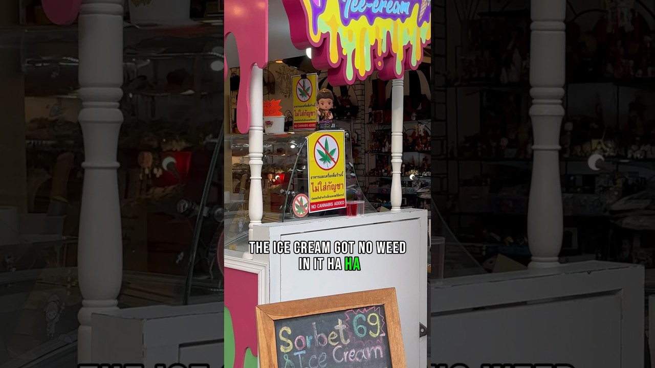 The ice cream doesn&rsquo;t have weed in it 😂