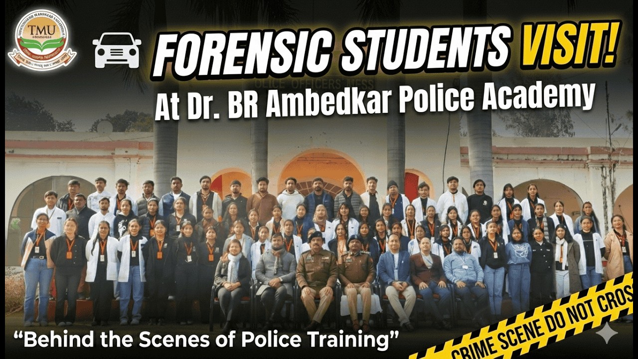 TMU Forensic Science Visit to Moradabad Police Academy: Real Learning, Discipline and Field Exposure