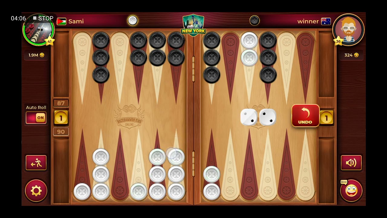 backgammon game #306 مباراة طاولة / طاولي