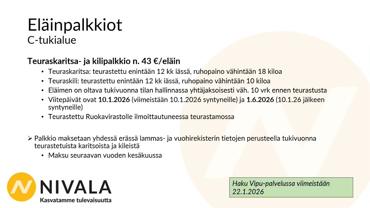 Eläintuki-info Pohjois-Pohjanmaa ja Kainuu 15.1.2026