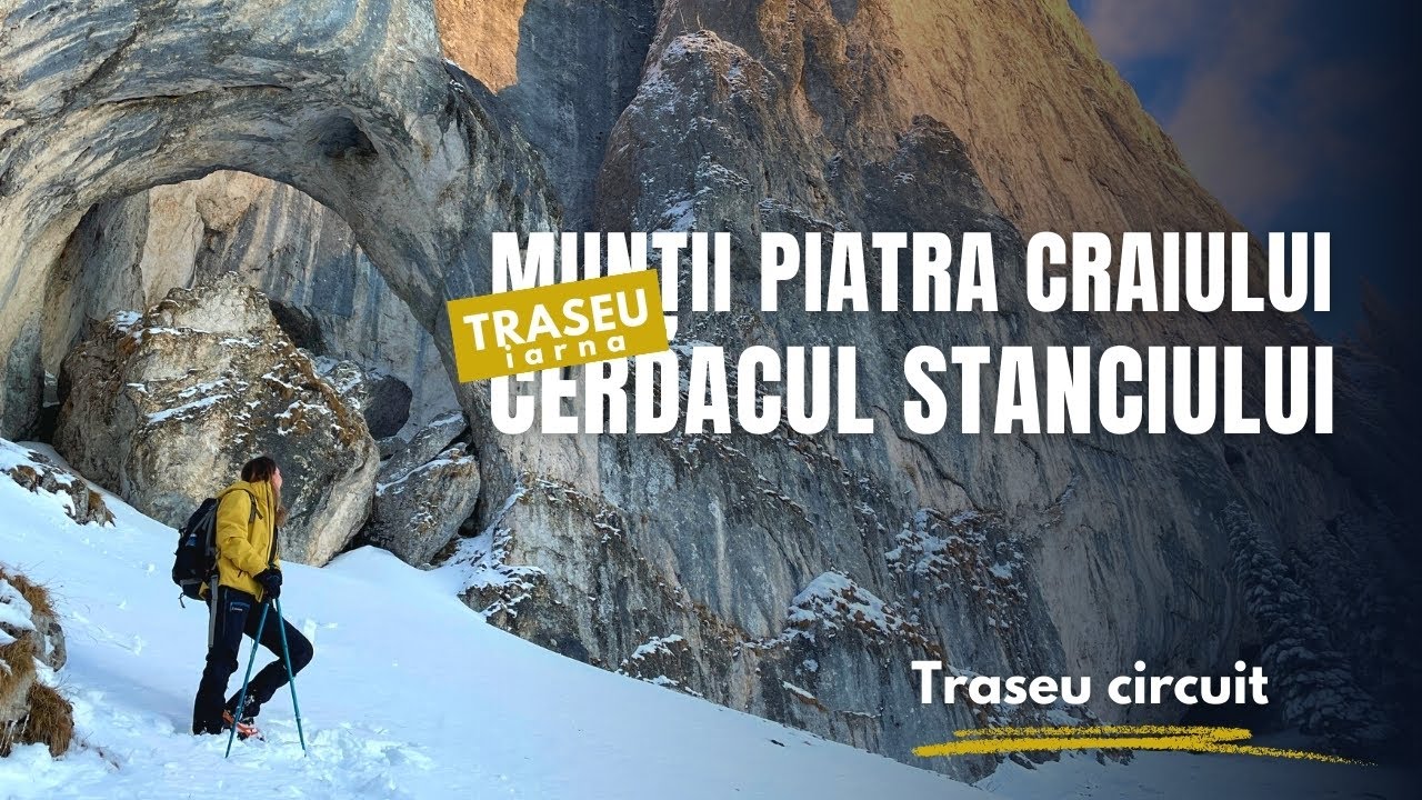 Traseu circuit iarna la Cerdacul Stanciului în Munții Piatra Craiului