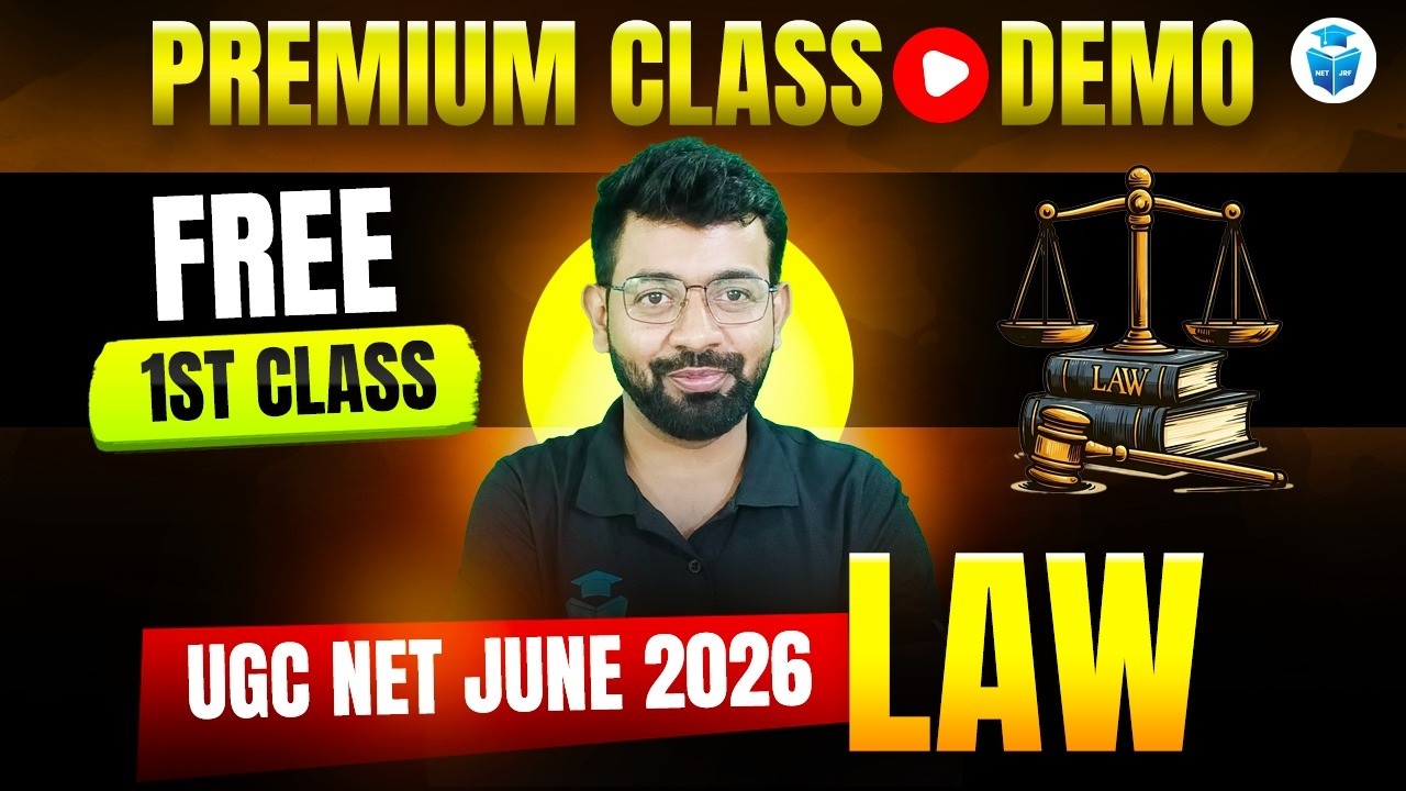 UGC NET June 2026 Law Demo Premium Class | UGC NET Law Preparation 2026 | JRFAdda