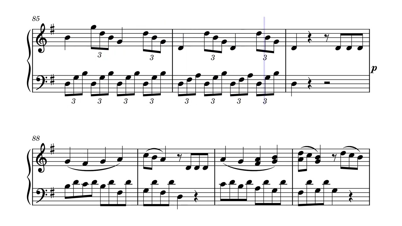Piano Sonata op 49. no. 2 in G major Ludwig Van Beethoven (Official Solo Piano Sheet Music Video)