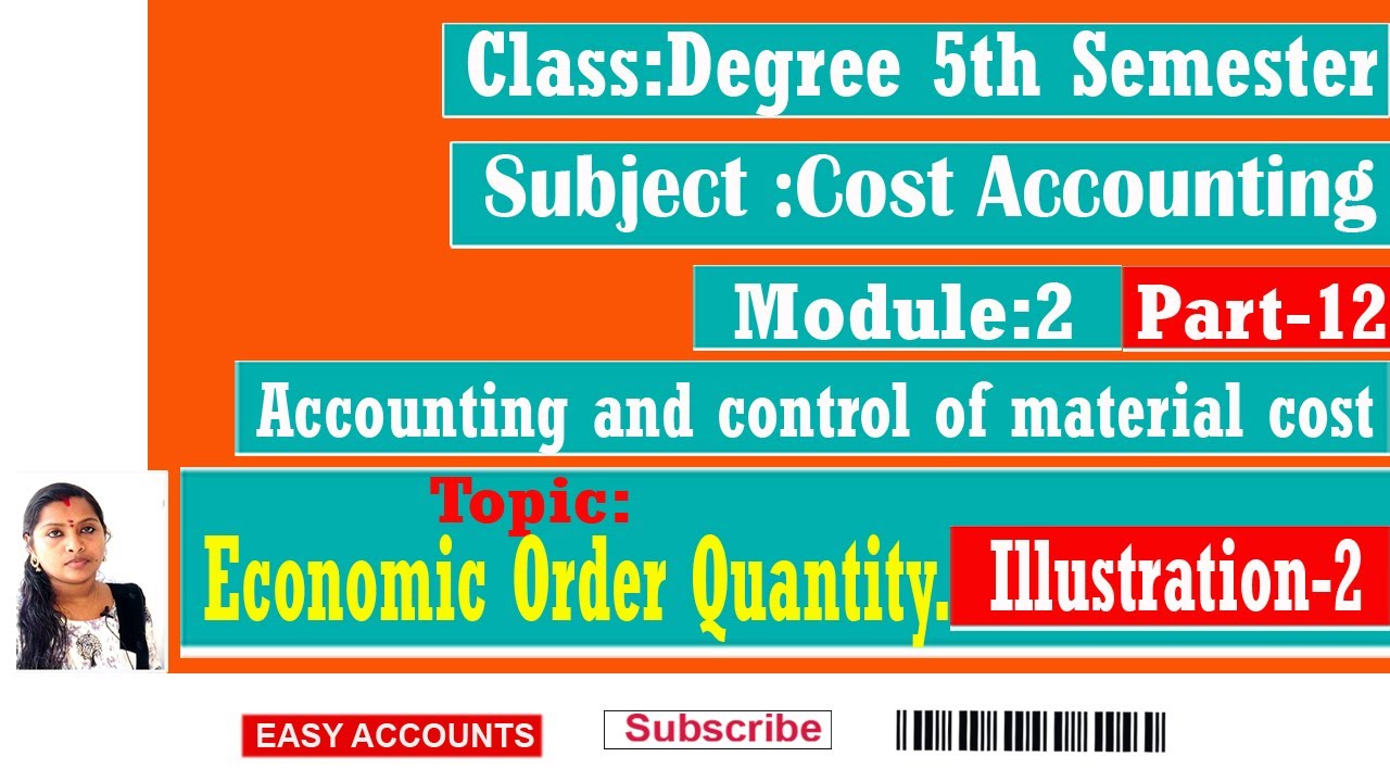 Degree 5th Sem |Cost  Accounting | Module-2 |Accounting and control of material cost |(Part-12)| EA|