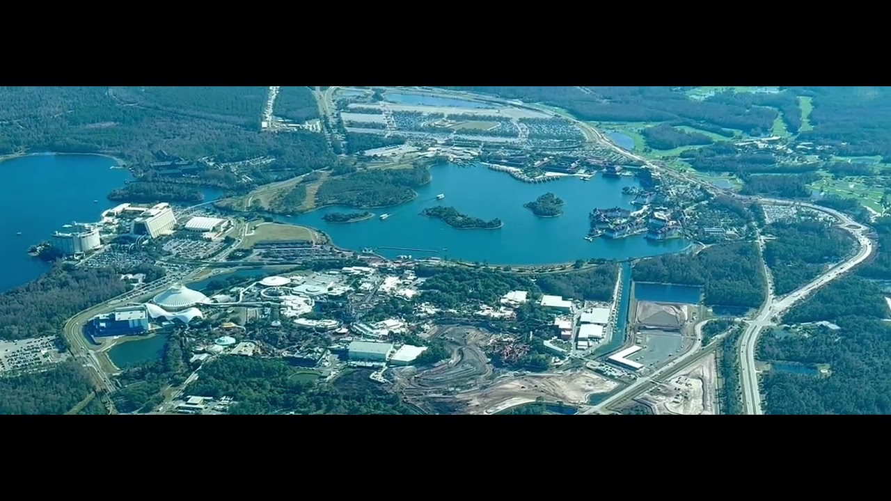 Magic Kingdom Aerial View | Villains Land & Cars Ride Construction View  | Wide Angle View Jan 2026
