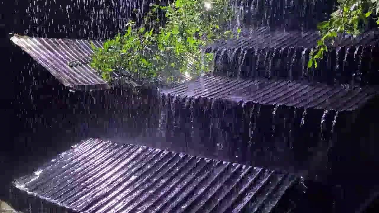 HEALING SLEEP[No Ads]😴Relaxing Rainfall & Thunder Sounds with Cozy Fireplace🔥 Unwind & Stress Relief