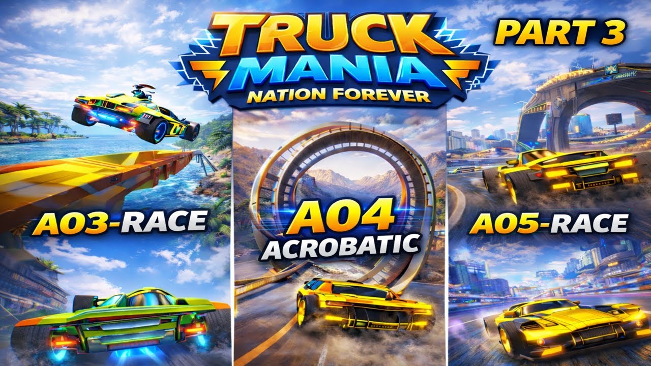 A03-Race, A04 Acrobatic & A05-Race 🔥 Bronze, Silver & Gold Opponents | Truck Mania NF (Part 3)