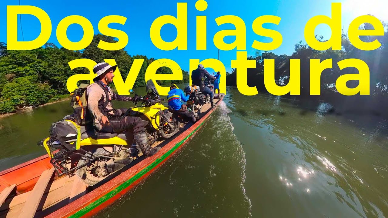 Pasar Dos Motos en Canoa 😵 Viaje en Moto con Seguidores. Suzuki Vstrom 250 sx