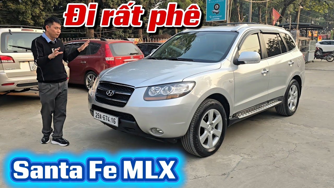 7 chỗ máy dầu, nhiều người yêu thích | Hyundai Santa Fe MLX 2.2L, điều hoà hàng 3