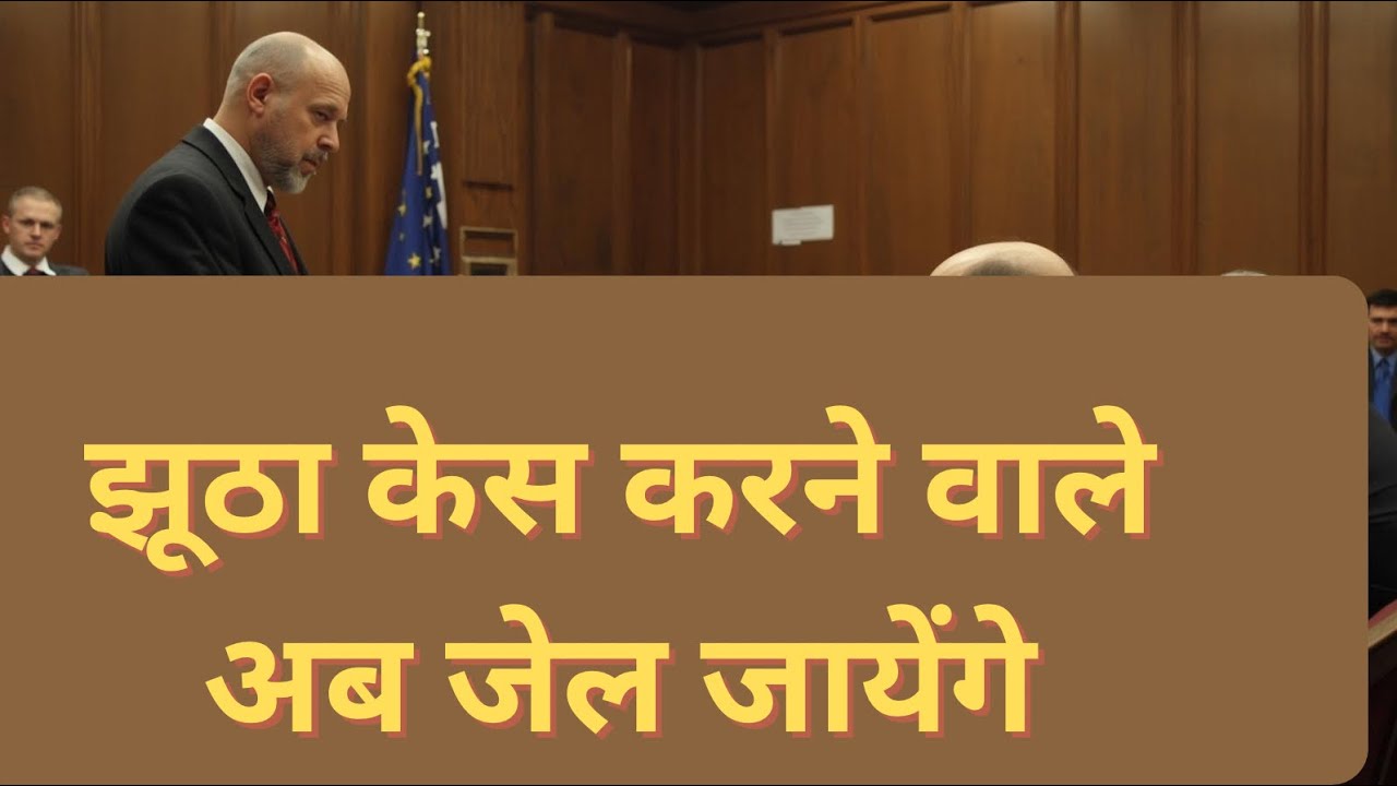 झूठी एफआईआर कराने वाले जाएंगे अब जेल |Those who file false FIR will now go to jail | #legalknowledge