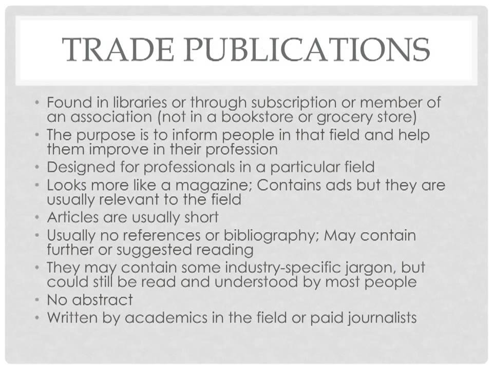 Types of Periodicals