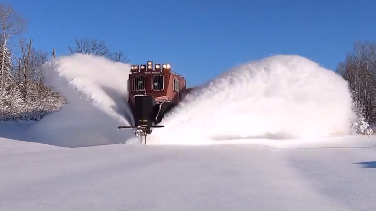 TRAINS MOVING THROUGH SNOW COMPILATION