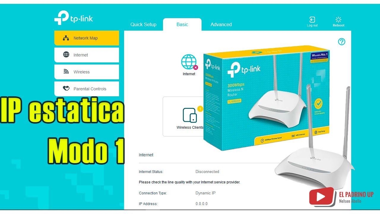 Tp-Link WR850N Configurar Router Ip Estatica Opcion 1