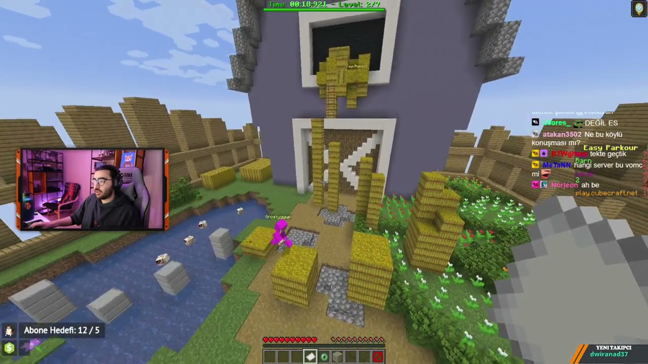 Videoyun-Minecraft Ekiple Parkur Yarışı w/frostyggwp, Volchos