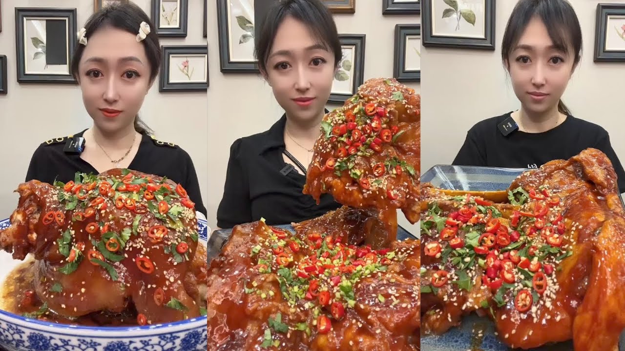 Mukbang #26: Eating roll  belly , braised pork belly, legs pork #mukbang #eatingshow #porkbelly