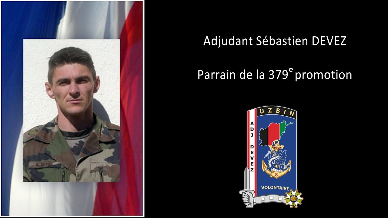 Adjudant DEVEZ, parrain de la 379e promotion de l'ENSOA.