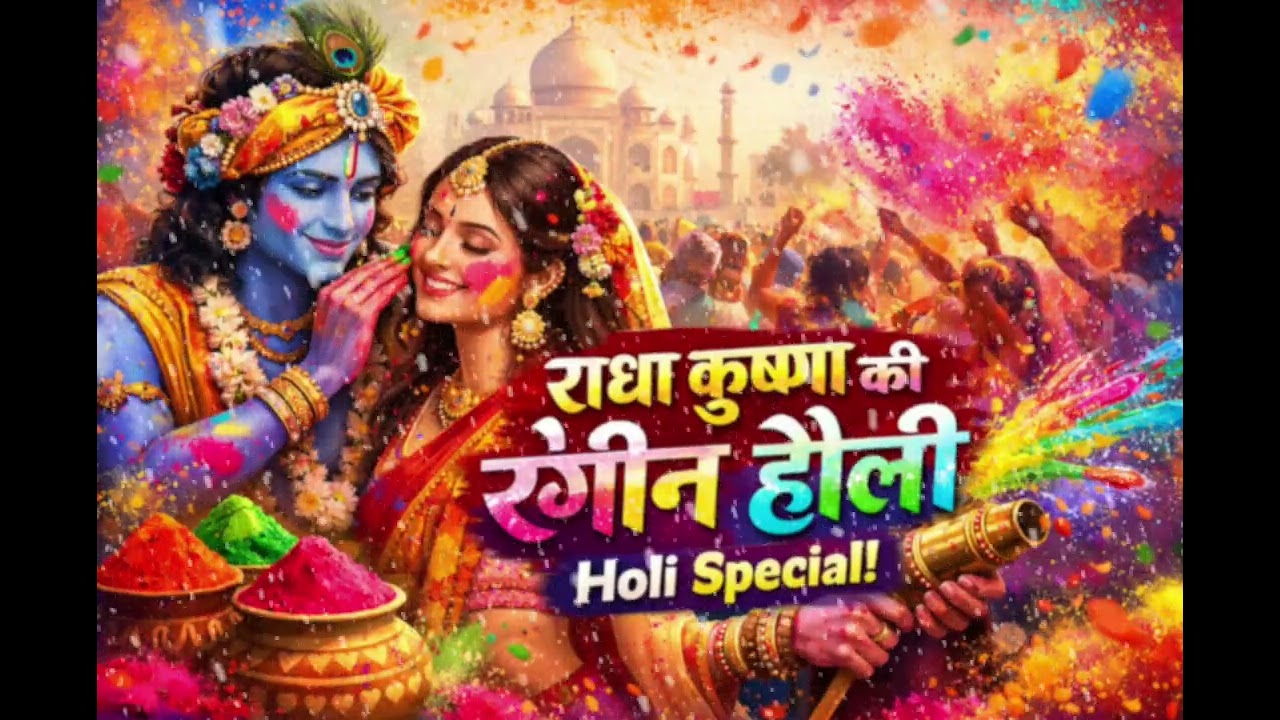 #राधा कृष्ण की रंगीन होली 2026 | Holi Special Radha Krishna Bhajan | Shyam Ke Sang Rang बरसे