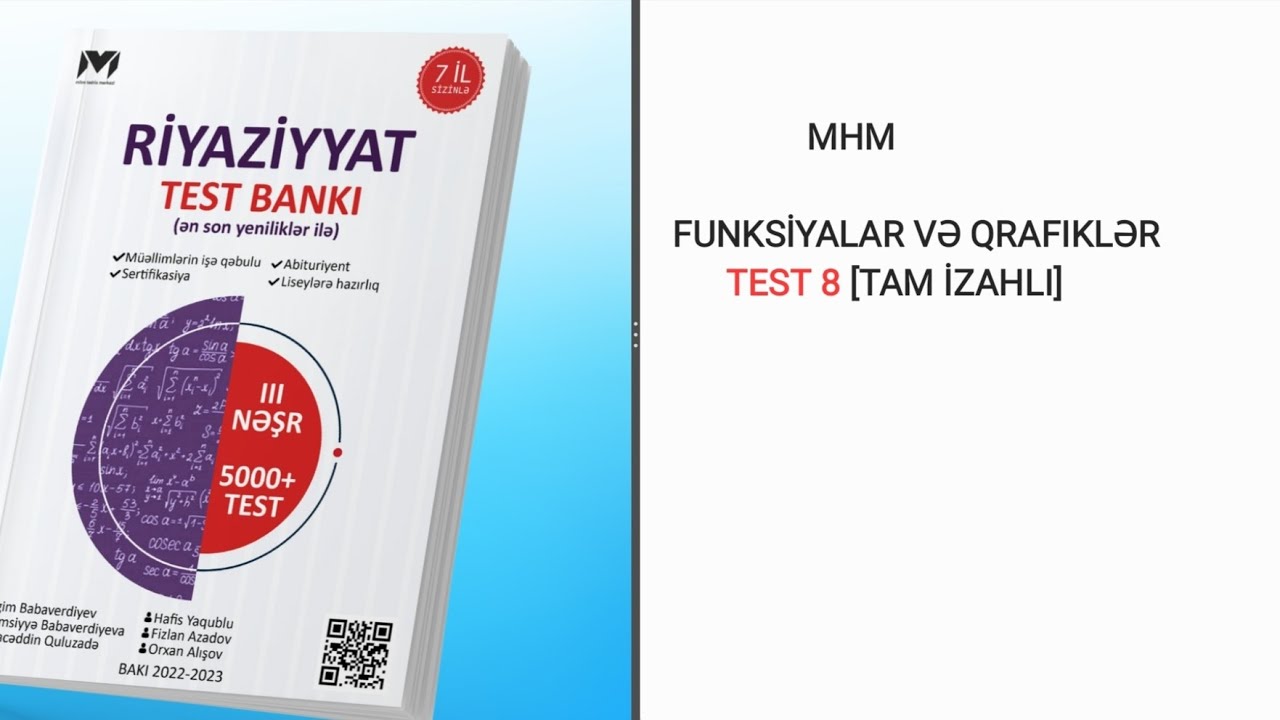 MHM Funksiyalar və Qrafiklər TEST 8