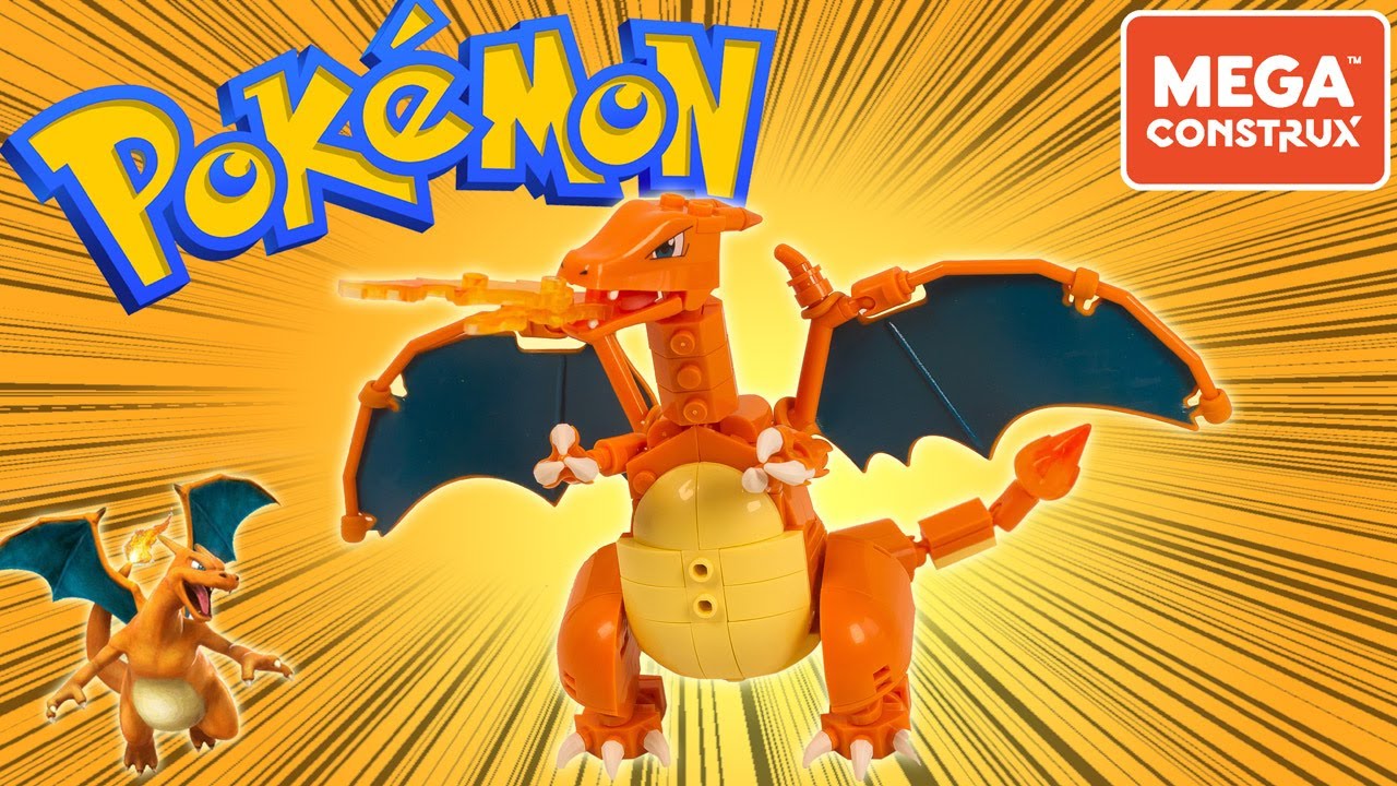 DRACAUFEU en briques Mega Construx Lego Un Pokémon Magnifique Charizard