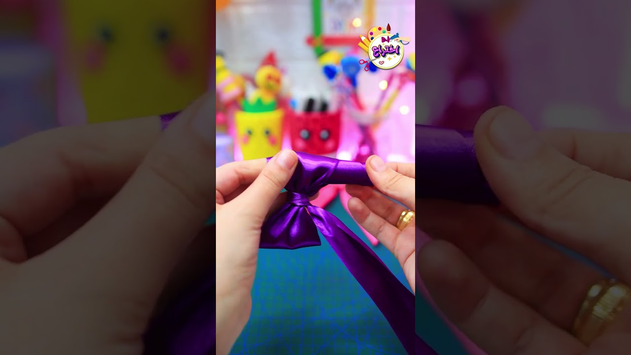 اسهل فيونكه 😍 #اختراع  #shorts #diy  #recycling  #craft #art #ideas  #fyp