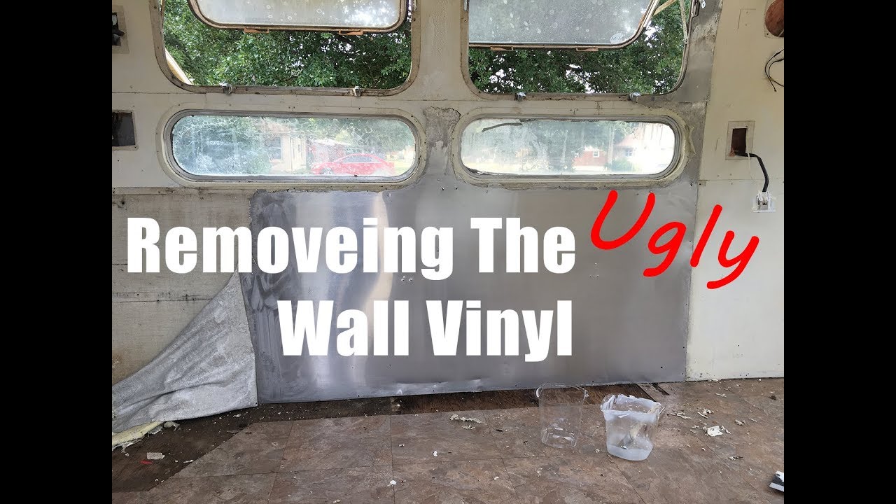 How to Remove Vinyl from Interior Walls of an Airstream - Airstream Renovation