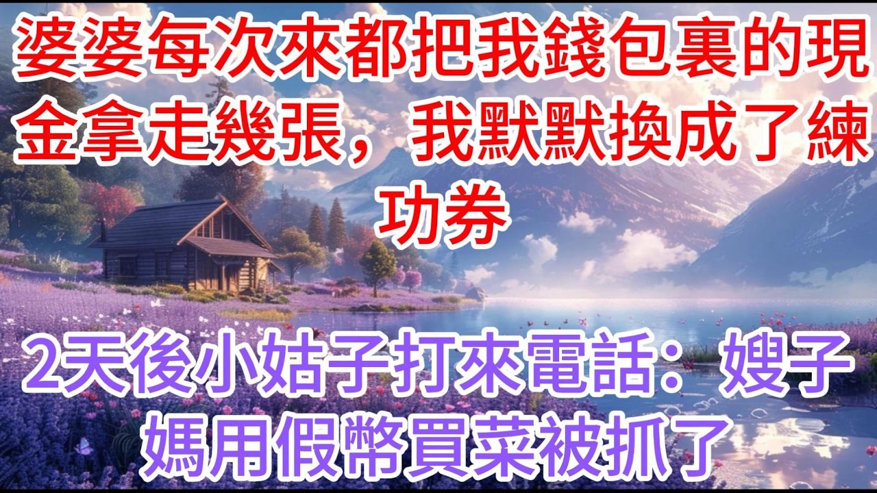 【完结】婆婆每次來都把我錢包裏的現金拿走幾張，我默默換成了練功券，2天後小姑子打來電話：嫂子，媽用假幣買菜被抓了#故事分享