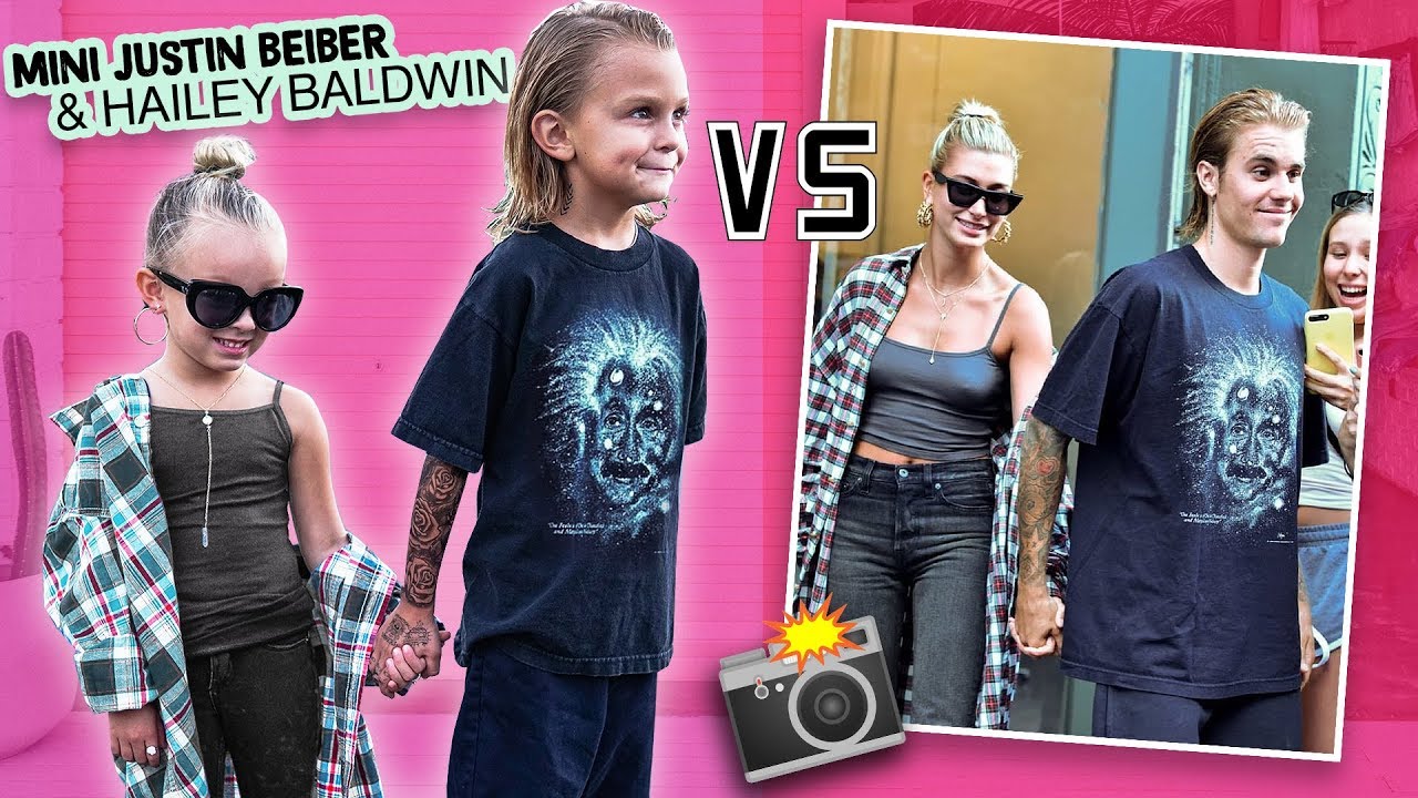 5 YEAR OLDS MINI JUSTIN BIEBER & HAILEY BALDWIN RECREATE INSTAGRAM PHOTOS!! (so cute)