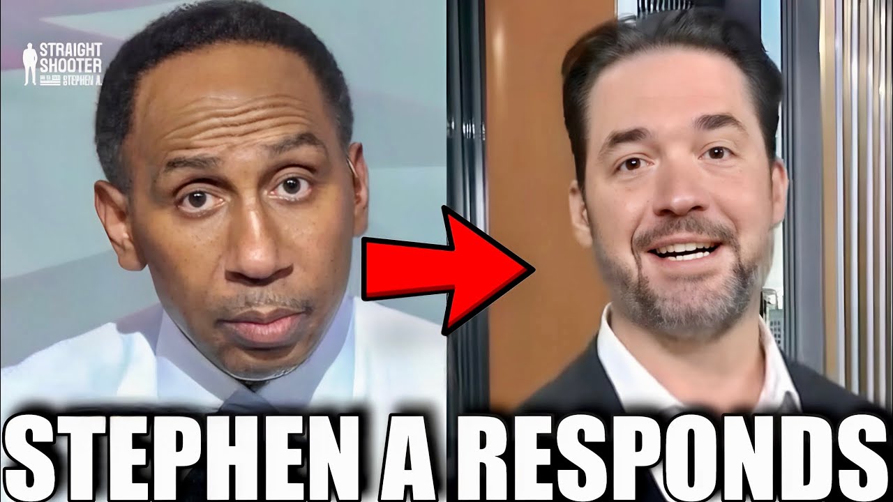 Stephen A Smith REACTS To Being CHECKED LIVE On ESPN By Serena Williams Husband Alexis Ohanian 