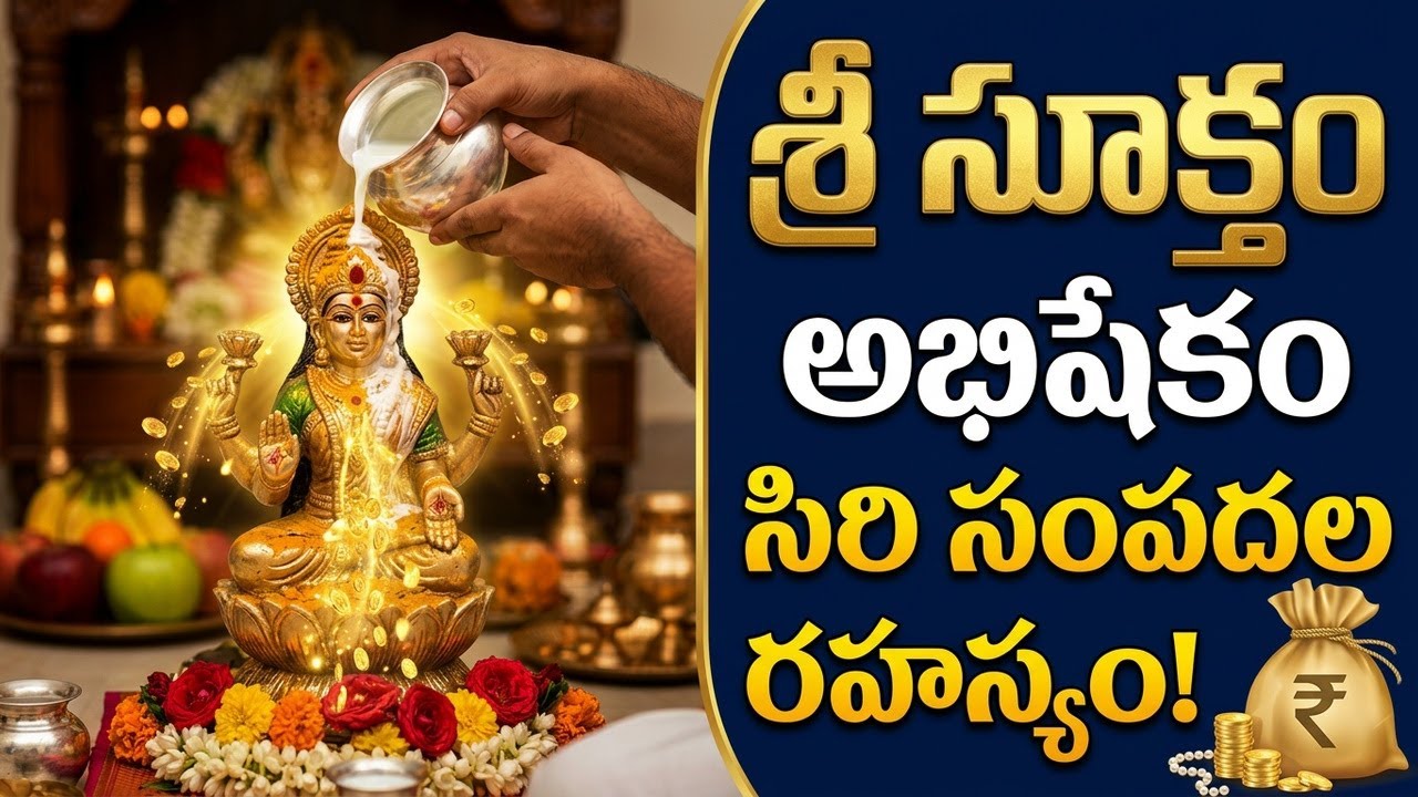 శ్రీ సూక్తం తో మహాలక్ష్మి అభిషేకం |  Sri Suktam  | మహాలక్ష్మి ఆశీస్సులు పొందే శక్తివంతమైన మంత్రం