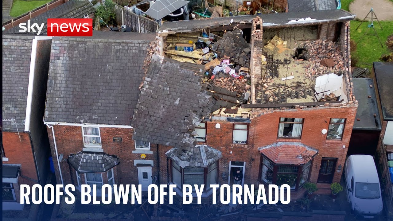 Storm Gerrit: Roofs blown off as tornado hits Greater Manchester
