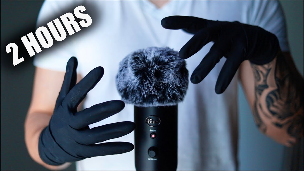 ASMR - 2 Hours of Rubber Glove Sounds (Ear Cupping, Mic Pulling, No Talking, Looped)