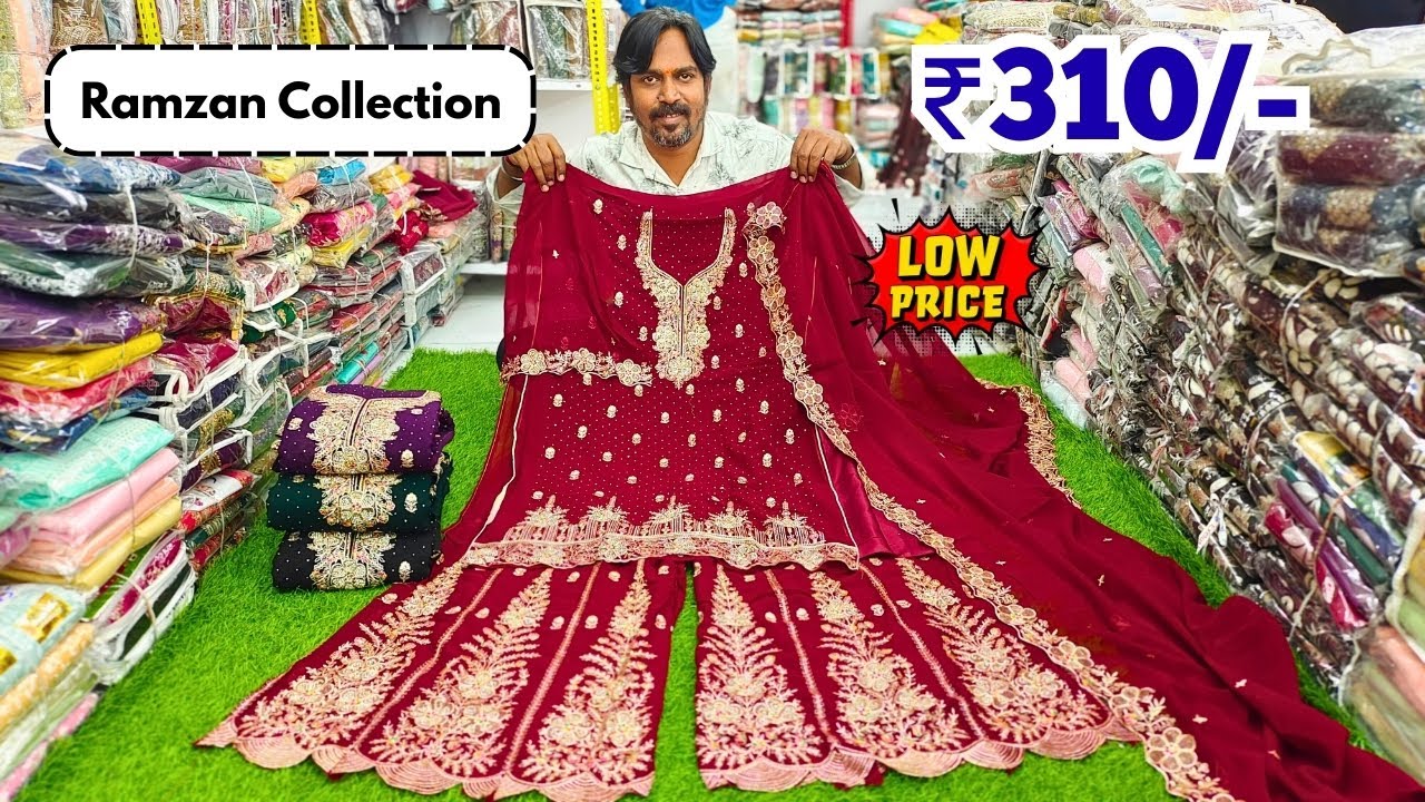 Hyderabad Wholesale Dress Materials Pakistani Fancy Work Suits New Models